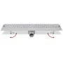 Stainless steel bubble linear shower drain 630x140 mm by vidaXL, Drains - Ref: Foro24-142190, Price: 42,31 €, Discount: %