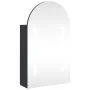 Mueble de baño con espejo arqueado y luz LED gris 42x13x70 cm de , Tocadores de baño - Ref: Foro24-357974, Precio: 117,87 €, ...