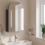 Mueble de baño con espejo arqueado y luz LED gris 42x13x70 cm de , Tocadores de baño - Ref: Foro24-357974, Precio: 117,87 €, ...