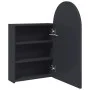 Mueble de baño con espejo arqueado y luz LED gris 42x13x70 cm de , Tocadores de baño - Ref: Foro24-357974, Precio: 117,87 €, ...