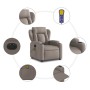 Sillón reclinable de masaje eléctrico tela gris taupe en Sillones | Comprar online en Foru.es