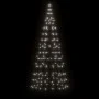 Árbol de Navidad en asta de bandera 200 LED blanco frío 180 cm de , Luces de Navidad - Ref: Foro24-358109, Precio: 25,00 €, D...