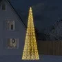 Árbol de Navidad en asta bandera 1534 LED blanco cálido 500 cm de , Luces de Navidad - Ref: Foro24-358116, Precio: 101,92 €, ...