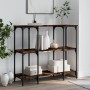Mesa consola madera de ingeniería roble ahumado 102x35x90 cm de , Mesas auxiliares - Ref: Foro24-834147, Precio: 63,08 €, Des...