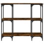 Mesa consola madera de ingeniería roble ahumado 102x35x90 cm de , Mesas auxiliares - Ref: Foro24-834147, Precio: 63,08 €, Des...