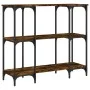 Mesa consola madera de ingeniería roble ahumado 102x35x90 cm by , Side tables - Ref: Foro24-834147, Price: 62,29 €, Discount: %