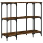 Mesa consola madera de ingeniería roble ahumado 102x35x90 cm de , Mesas auxiliares - Ref: Foro24-834147, Precio: 63,08 €, Des...