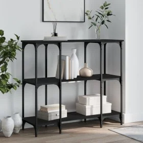 Mesa consola madera de ingeniería negra 102x35x90 cm de , Mesas auxiliares - Ref: Foro24-834145, Precio: 64,44 €, Descuento: %