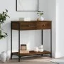 Mesa consola madera de ingeniería marrón roble 75x34,5x75 cm by , Side tables - Ref: Foro24-834179, Price: 57,39 €, Discount: %