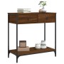 Mesa consola madera de ingeniería marrón roble 75x34,5x75 cm de , Mesas auxiliares - Ref: Foro24-834179, Precio: 58,88 €, Des...