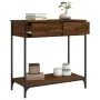 Mesa consola madera de ingeniería marrón roble 75x34,5x75 cm by , Side tables - Ref: Foro24-834179, Price: 57,39 €, Discount: %