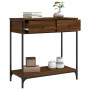 Mesa consola madera de ingeniería marrón roble 75x34,5x75 cm de , Mesas auxiliares - Ref: Foro24-834179, Precio: 58,88 €, Des...
