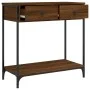 Mesa consola madera de ingeniería marrón roble 75x34,5x75 cm by , Side tables - Ref: Foro24-834179, Price: 57,39 €, Discount: %