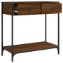 Mesa consola madera de ingeniería marrón roble 75x34,5x75 cm de , Mesas auxiliares - Ref: Foro24-834179, Precio: 58,88 €, Des...
