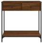 Mesa consola madera de ingeniería marrón roble 75x34,5x75 cm de , Mesas auxiliares - Ref: Foro24-834179, Precio: 58,88 €, Des...