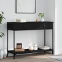 Mesa consola madera de ingeniería negra 100x34,5x75 cm de , Mesas auxiliares - Ref: Foro24-834170, Precio: 72,16 €, Descuento: %