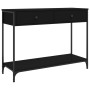 Mesa consola madera de ingeniería negra 100x34,5x75 cm de , Mesas auxiliares - Ref: Foro24-834170, Precio: 72,16 €, Descuento: %