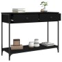 Mesa consola madera de ingeniería negra 100x34,5x75 cm de , Mesas auxiliares - Ref: Foro24-834170, Precio: 72,16 €, Descuento: %
