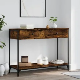 Mesa consola madera contrachapada roble ahumado 100x34,5x75 cm de , Mesas auxiliares - Ref: Foro24-834172, Precio: 63,84 €, D...