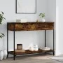 Mesa consola madera contrachapada roble ahumado 100x34,5x75 cm de , Mesas auxiliares - Ref: Foro24-834172, Precio: 63,84 €, D...
