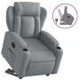 Sillón reclinable elevable de tela gris claro en Sillones | Comprar online en Foru.es