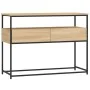 Mesa consola madera de ingeniería roble Sonoma 100x40x75 cm by , Side tables - Ref: Foro24-834151, Price: 66,99 €, Discount: %