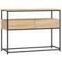 Mesa consola madera de ingeniería roble Sonoma 100x40x75 cm de , Mesas auxiliares - Ref: Foro24-834151, Precio: 67,59 €, Desc...