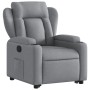 Sillón reclinable elevable de tela gris claro en Sillones | Comprar online en Foru.es