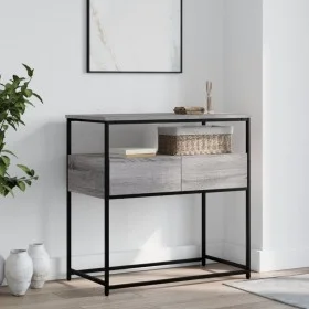 Mesa consola madera de ingeniería gris Sonoma 75x40x75 cm de , Mesas auxiliares - Ref: Foro24-834158, Precio: 57,86 €, Descue...