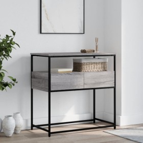 Mesa consola madera de ingeniería gris Sonoma 75x40x75 cm de , Mesas auxiliares - Ref: Foro24-834158, Precio: 58,59 €, Descue...