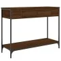 Mesa consola madera de ingeniería marrón roble 100x34,5x75 cm de , Mesas auxiliares - Ref: Foro24-834164, Precio: 76,86 €, De...