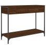 Mesa consola madera de ingeniería marrón roble 100x34,5x75 cm de , Mesas auxiliares - Ref: Foro24-834164, Precio: 78,07 €, De...