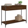 Mesa consola madera de ingeniería marrón roble 100x34,5x75 cm de , Mesas auxiliares - Ref: Foro24-834164, Precio: 78,07 €, De...