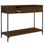 Mesa consola madera de ingeniería marrón roble 100x34,5x75 cm de , Mesas auxiliares - Ref: Foro24-834164, Precio: 76,86 €, De...