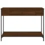 Mesa consola madera de ingeniería marrón roble 100x34,5x75 cm de , Mesas auxiliares - Ref: Foro24-834164, Precio: 76,86 €, De...