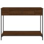 Mesa consola madera de ingeniería marrón roble 100x34,5x75 cm de , Mesas auxiliares - Ref: Foro24-834164, Precio: 78,07 €, De...