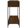 Mesa consola madera de ingeniería marrón roble 100x34,5x75 cm de , Mesas auxiliares - Ref: Foro24-834164, Precio: 76,86 €, De...