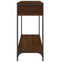 Mesa consola madera de ingeniería marrón roble 100x34,5x75 cm de , Mesas auxiliares - Ref: Foro24-834164, Precio: 78,07 €, De...