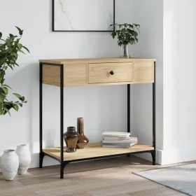 Mesa consola madera de ingeniería roble Sonoma 75x34,5x75 cm by , Side tables - Ref: Foro24-834166, Price: 55,95 €, Discount: %