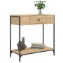 Mesa consola madera de ingeniería roble Sonoma 75x34,5x75 cm de , Mesas auxiliares - Ref: Foro24-834166, Precio: 56,72 €, Des...