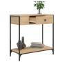 Mesa consola madera de ingeniería roble Sonoma 75x34,5x75 cm de , Mesas auxiliares - Ref: Foro24-834166, Precio: 56,72 €, Des...