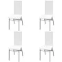 Conjunto de Comedor Cuero Artificial de Cinco Piezas de Color Blanco de vidaXL, muebles para cocinas y comedores - Ref: Foro2...