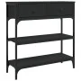 Mesa consola madera de ingeniería negra 72,5x25x75 cm by , Side tables - Ref: Foro24-834185, Price: 79,69 €, Discount: %