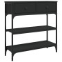 Mesa consola madera de ingeniería negra 72,5x25x75 cm de , Mesas auxiliares - Ref: Foro24-834185, Precio: 79,13 €, Descuento: %