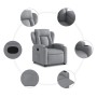 Sillón reclinable elevable de tela gris claro en Sillones | Comprar online en Foru.es