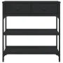 Mesa consola madera de ingeniería negra 72,5x25x75 cm by , Side tables - Ref: Foro24-834185, Price: 79,69 €, Discount: %