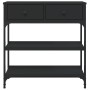 Mesa consola madera de ingeniería negra 72,5x25x75 cm de , Mesas auxiliares - Ref: Foro24-834185, Precio: 79,13 €, Descuento: %