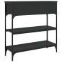 Mesa consola madera de ingeniería negra 72,5x25x75 cm by , Side tables - Ref: Foro24-834185, Price: 79,69 €, Discount: %
