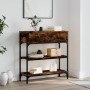 Mesa consola madera de ingeniería roble ahumado 72,5x25x75 cm de , Mesas auxiliares - Ref: Foro24-834187, Precio: 71,84 €, De...