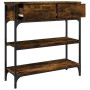 Mesa consola madera de ingeniería roble ahumado 72,5x25x75 cm de , Mesas auxiliares - Ref: Foro24-834187, Precio: 71,84 €, De...